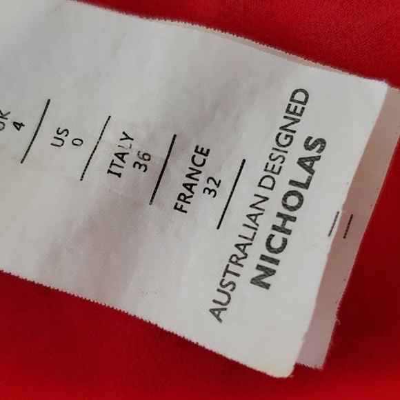 NICHOLAS Red Blossom Floral Top-Wrap Silk Maxi Dress - Picture 10 of 12